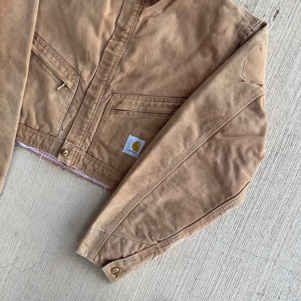 Carhartt brown cropped Detroit style work wear jacket - Picture 4 of 9